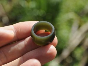 olive jade ring